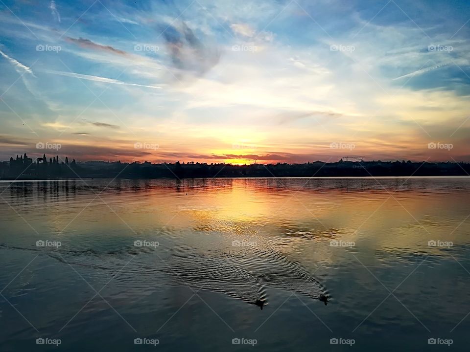 Sunset at Garda Lake