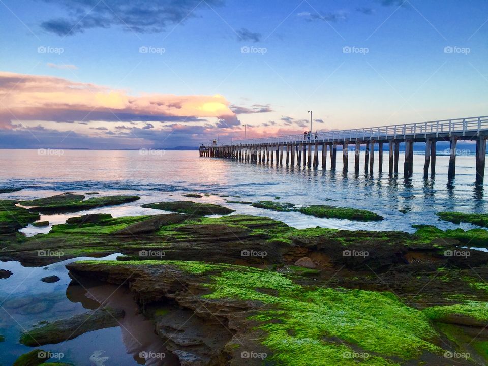 Evening sunset on the Point Lonsdale Pier