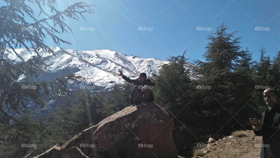 I m sitting on a rock