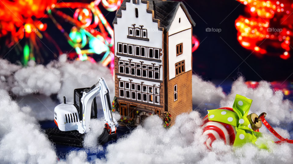 Christmas toy snow Street macro