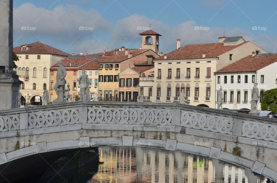 Corner view of Piazza of Prato della Valle, Padova