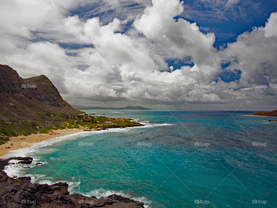 scenic viewpoint on the east side of Oahu HAwaii