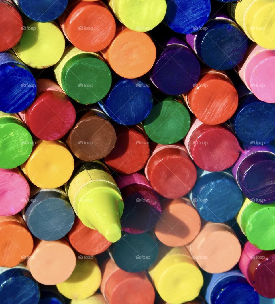 Colorful crayons