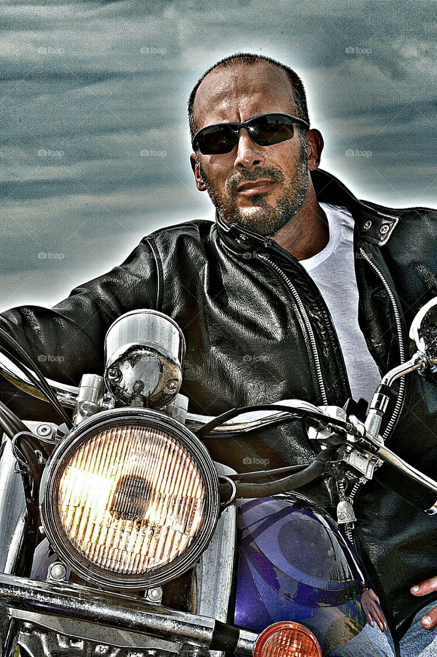 Man on the motorcycle