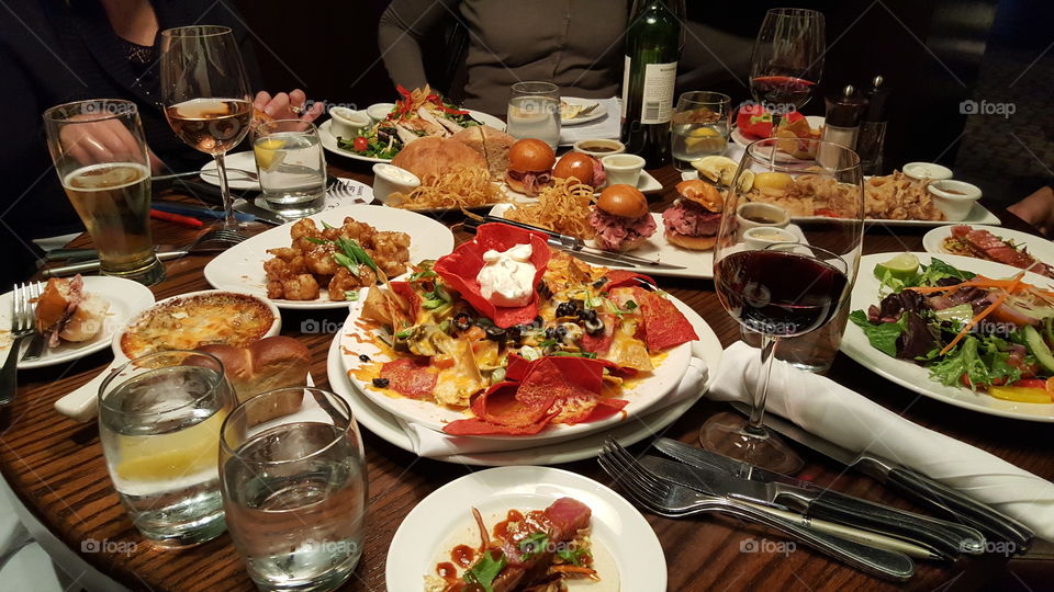 Food, Wine, Restaurant, Dinner, Tableware