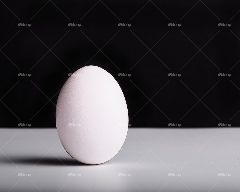 Egg in black and white
