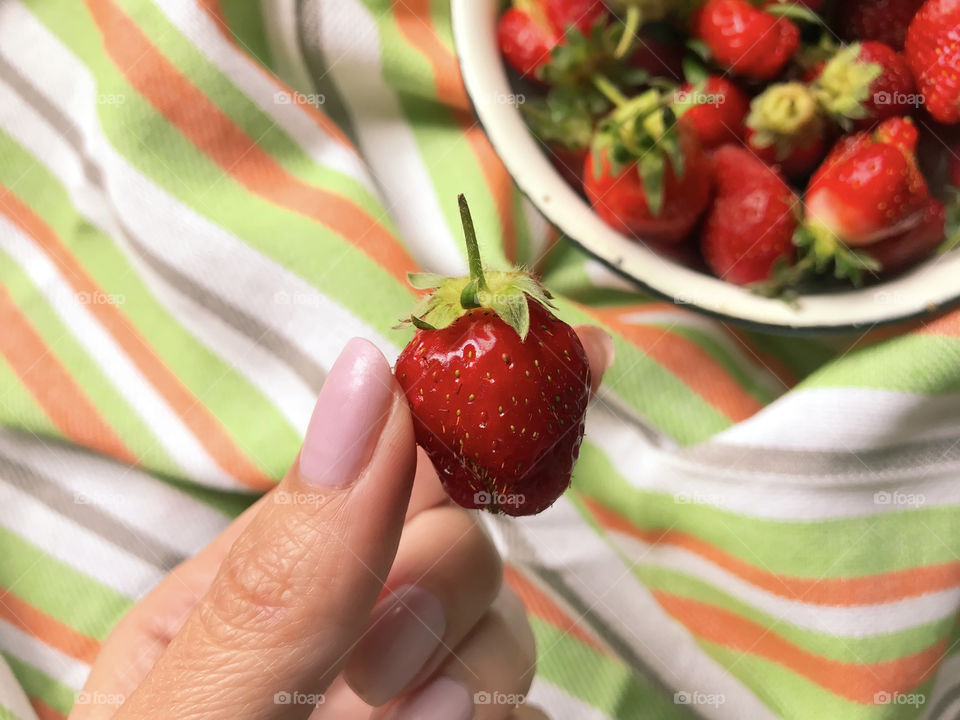 Fresh ripe strawberries 