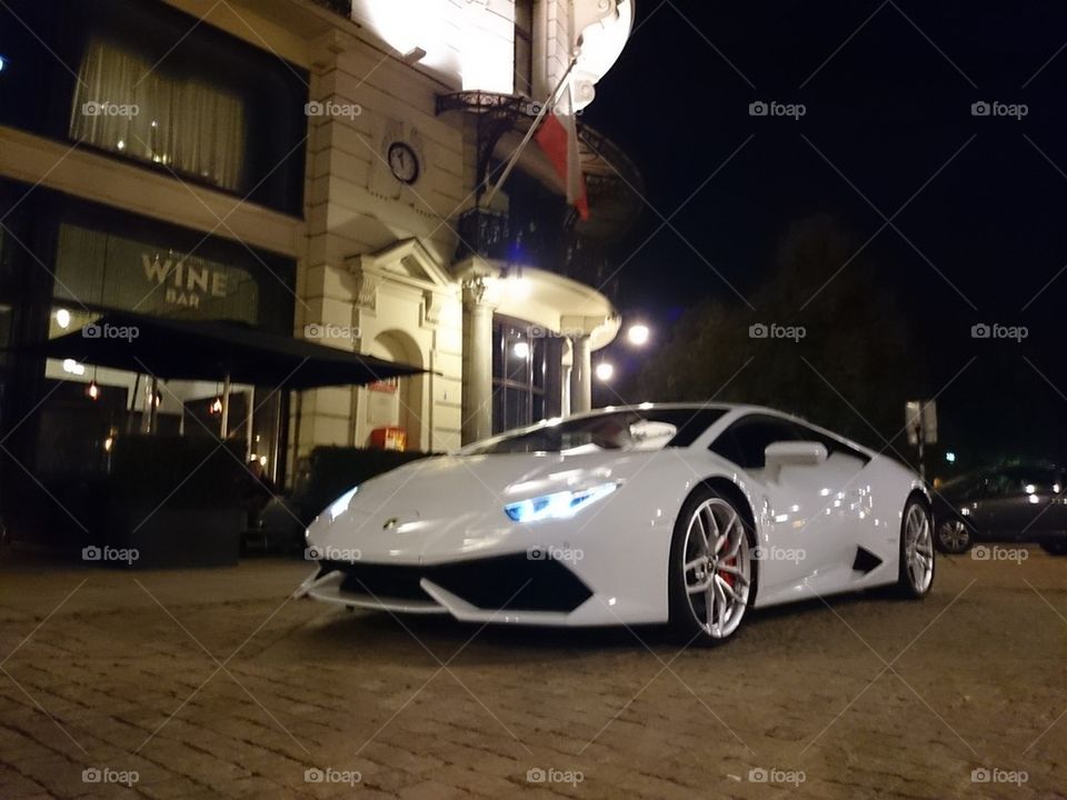 Lamborghini and dark night
