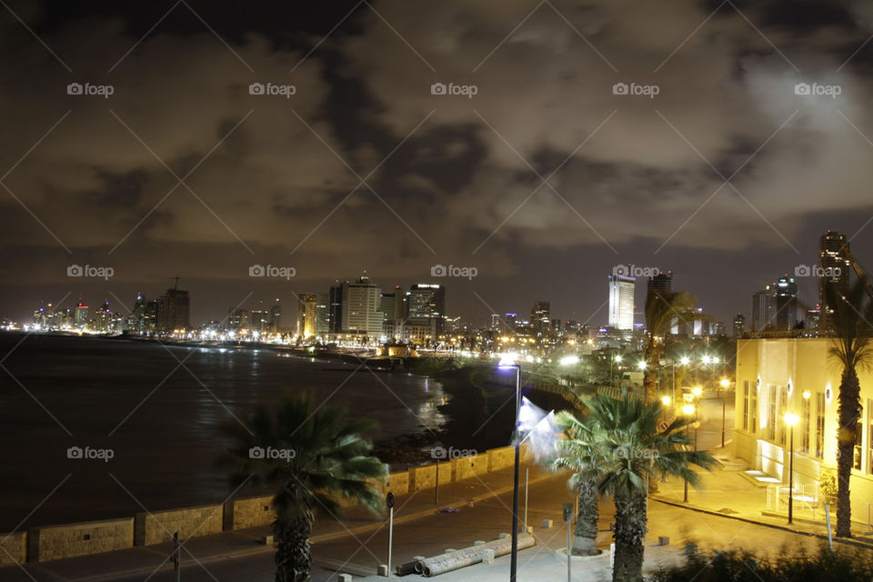 night sea telaviv by capoeira