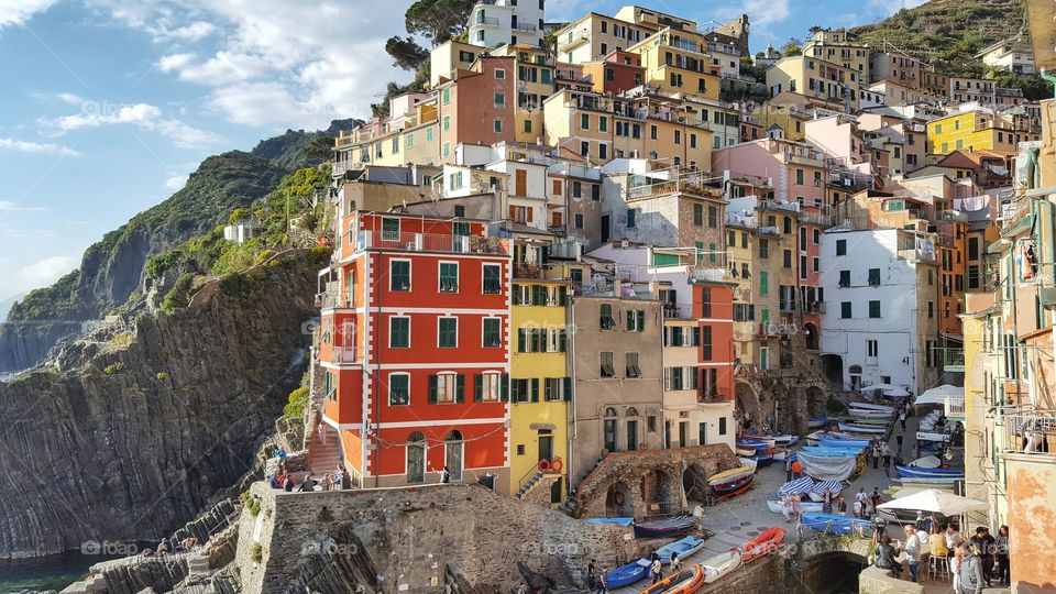 Beautiful buildings in Cinque Terre