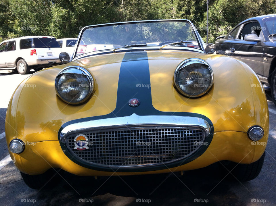 yellow car smile grill by kenglund