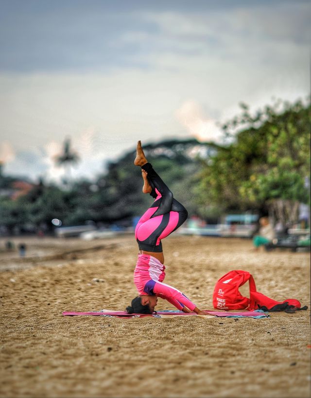 Yoga on the beach