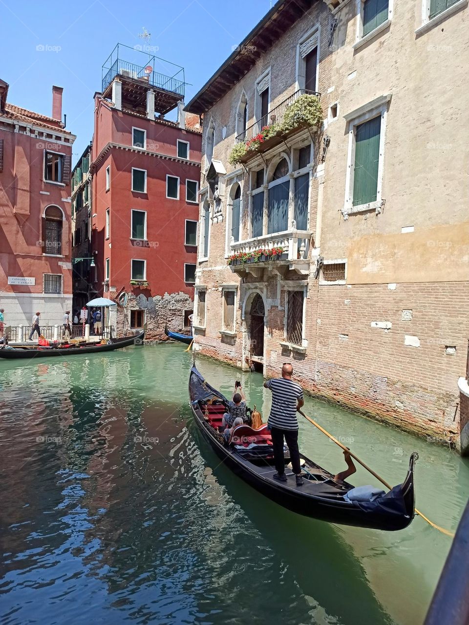 Venice, Gondolas, gondoliers, summer,
