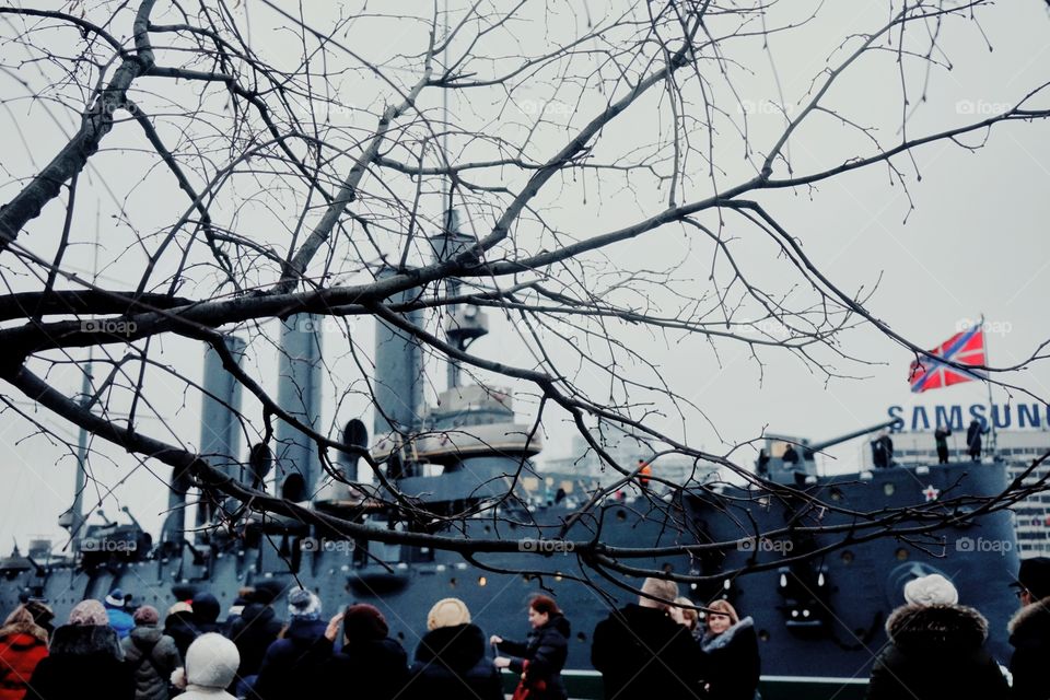 Ship city day architecture outdoors sky tree branch close-up
