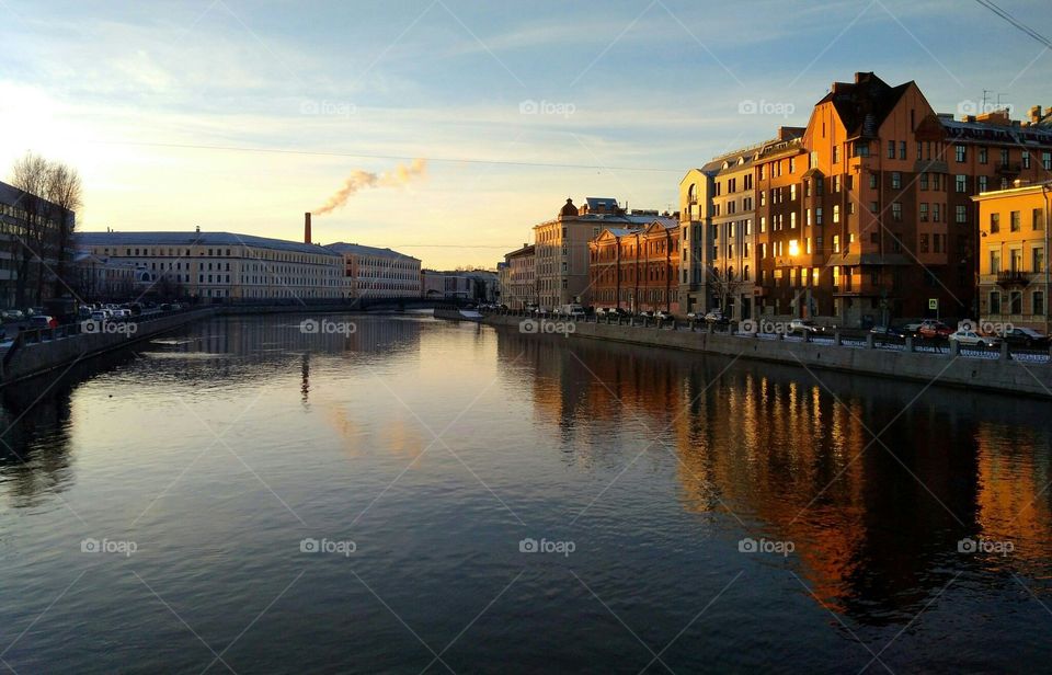 Fontanka river in St. Petersburg