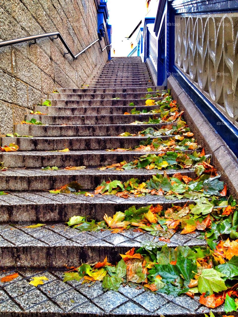 Steps leading onto Tower Bridge