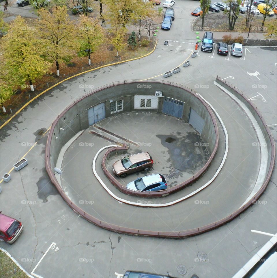 parking car top view