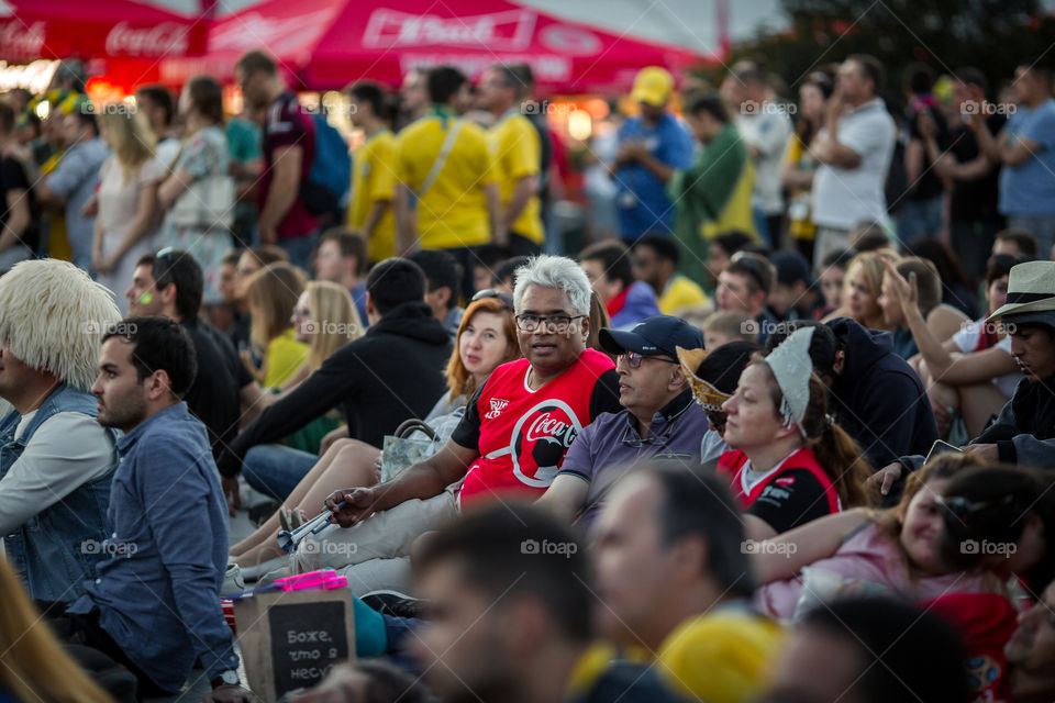 FIFA Fan Fest in Moscow, Russia, Brazil vs Serbia, 27 June 2018