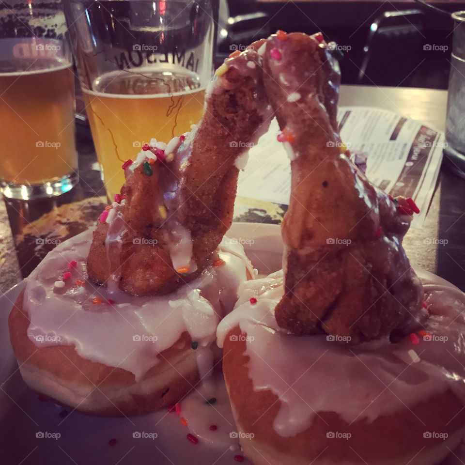Chicken and doughnuts 