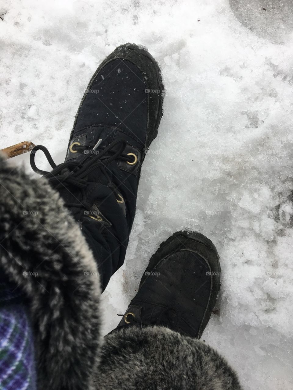 Boots in the snow 