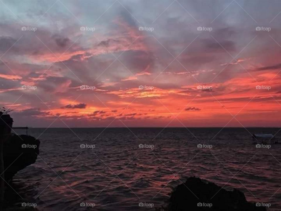 The Warm Red in the Cold sky