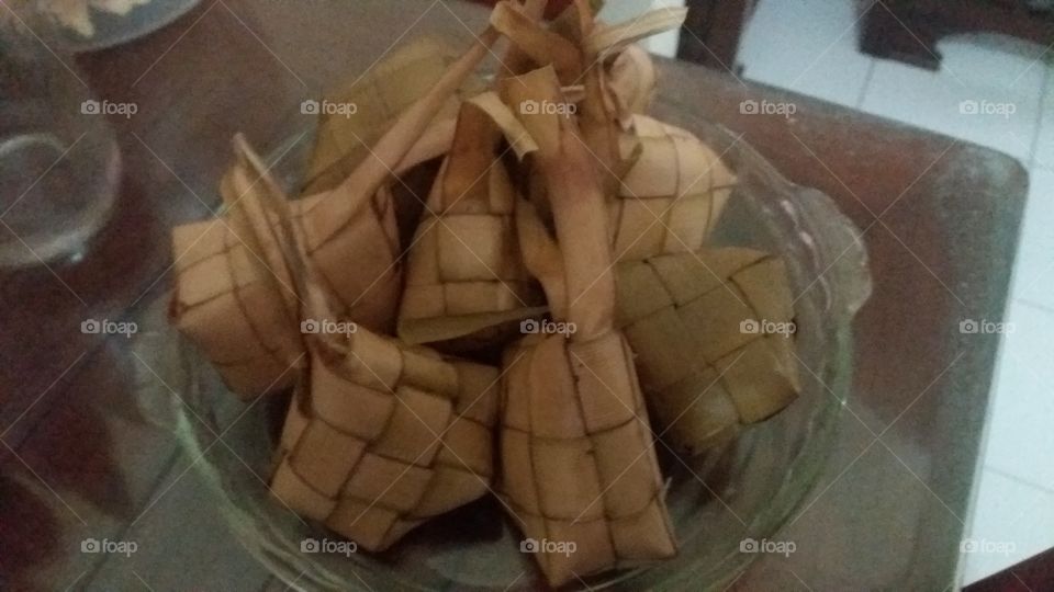 typical food festival in indonesia (ketupat)