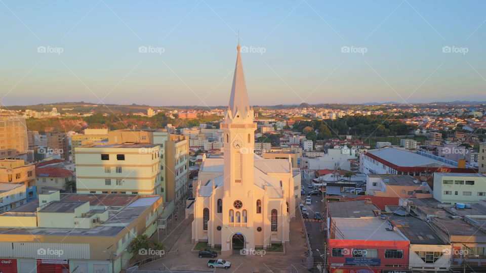 View of cityscape during sunset