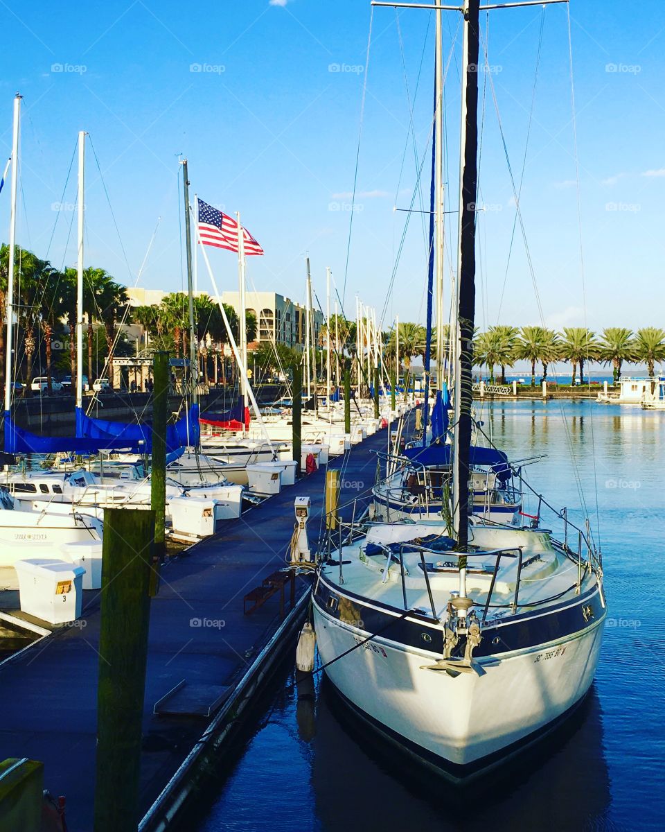 Sailboat, Yacht, Watercraft, Harbor, No Person