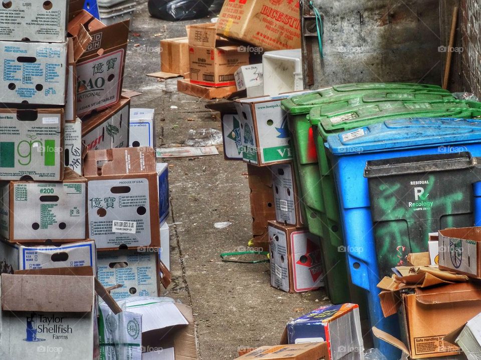 Cardboard Boxes Ready For Recycling. Urban Recycling
