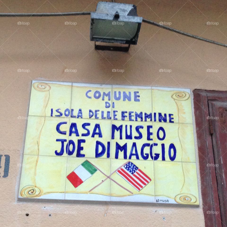 Joe DiMaggio house museum, Isola delle Femmine, Sicily