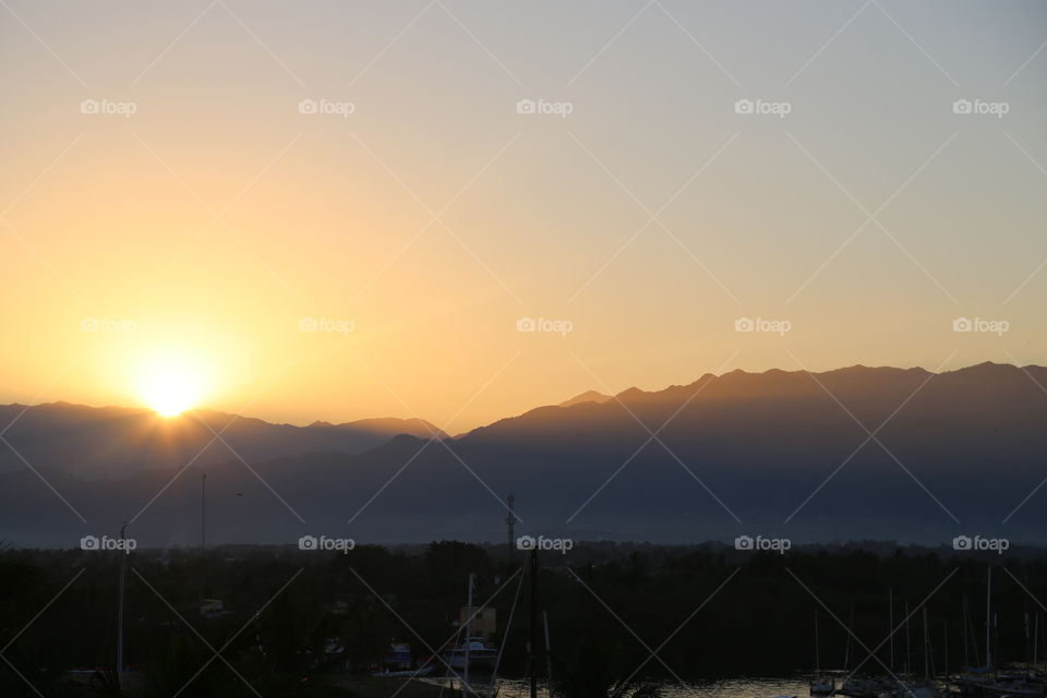 sunrise on the mountains. Taken in Mexico