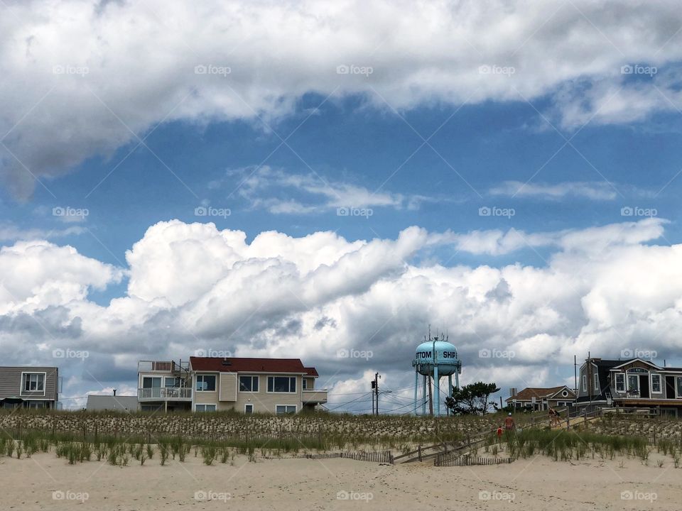 Beach house and water tower