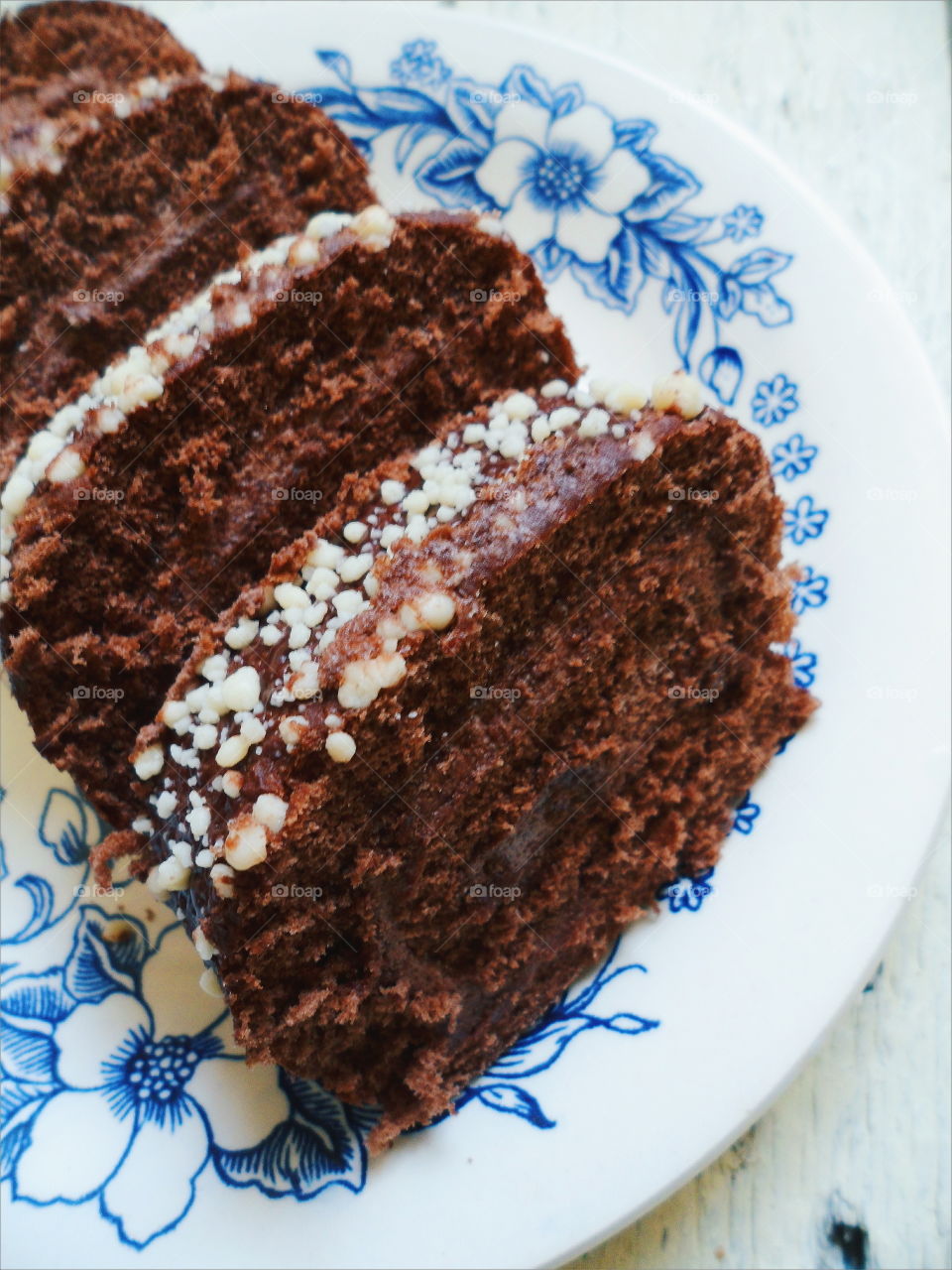 chocolate roll on a white background