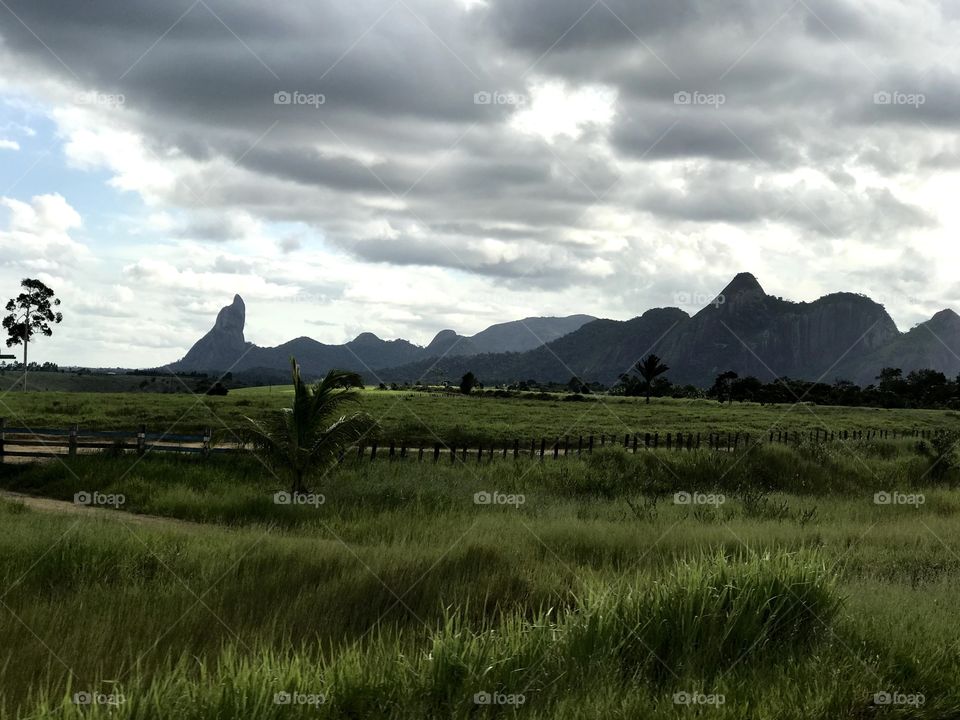 Vista do monte pescoço em Itamaraju no sul da Bahia.