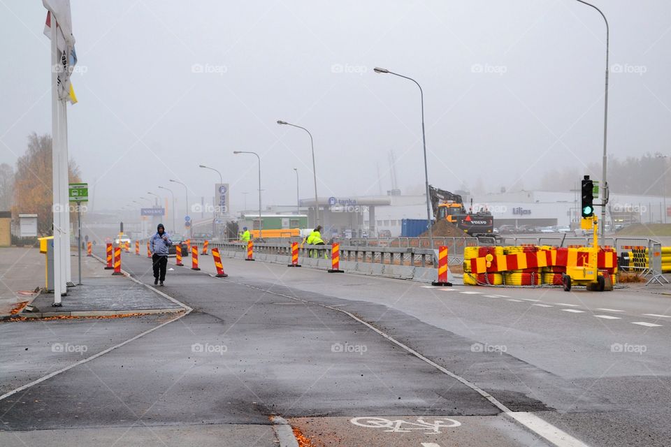 Road workers