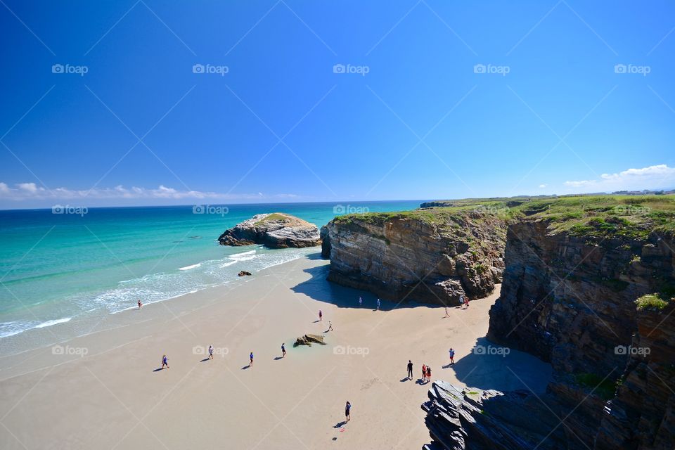 Magical beaches and cliffs at Playa de las Catedrales in Spain 