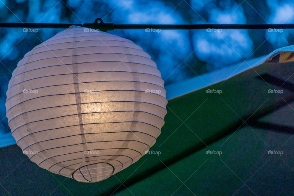 Close-up of paper lantern