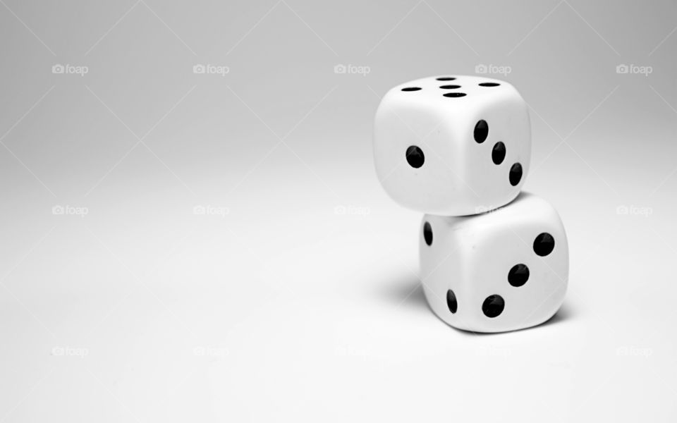 dice on white background