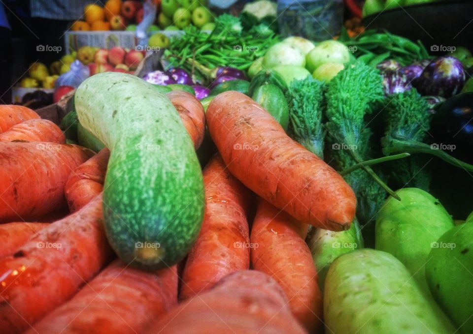 at vegetable shop near my house...