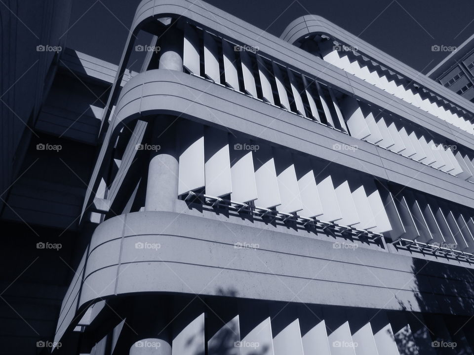 black and white architecture. out riding my bike downtown taking pictures