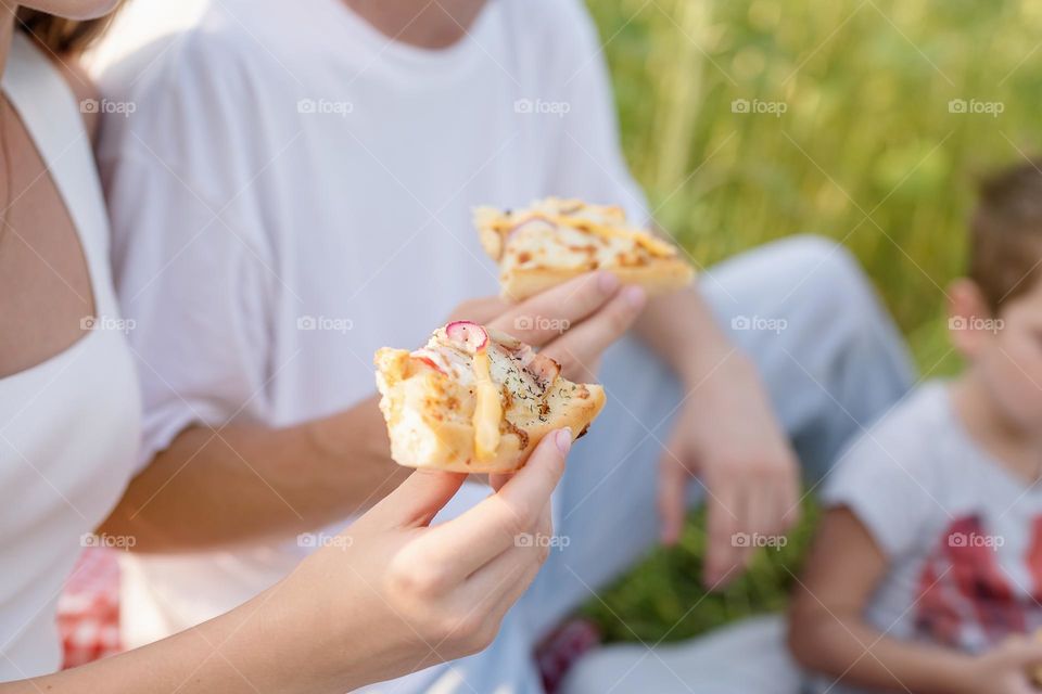 pizza outdoors