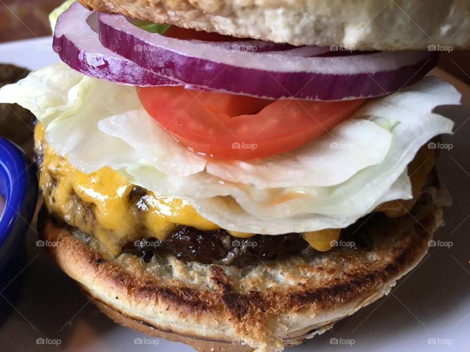Burger up close!