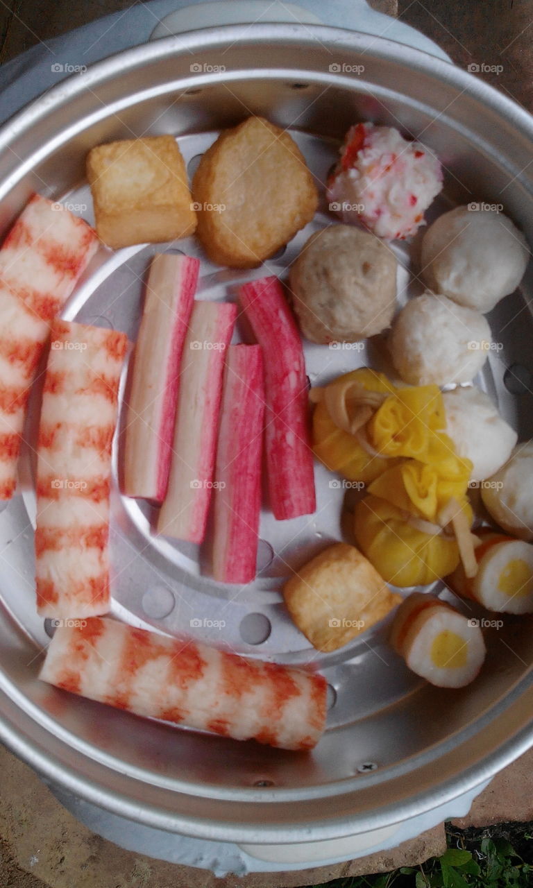 assorted fish ball and squid ball