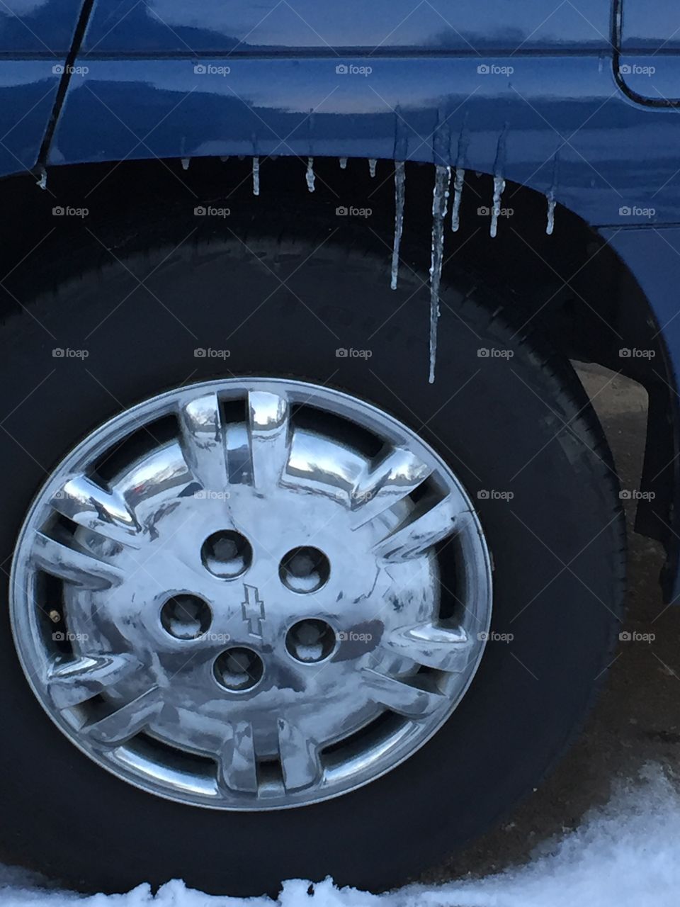 Ice on tire