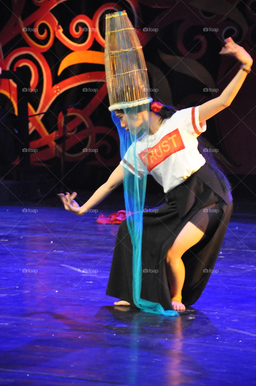 dayak's dance. dayak's dance above named bubu dance