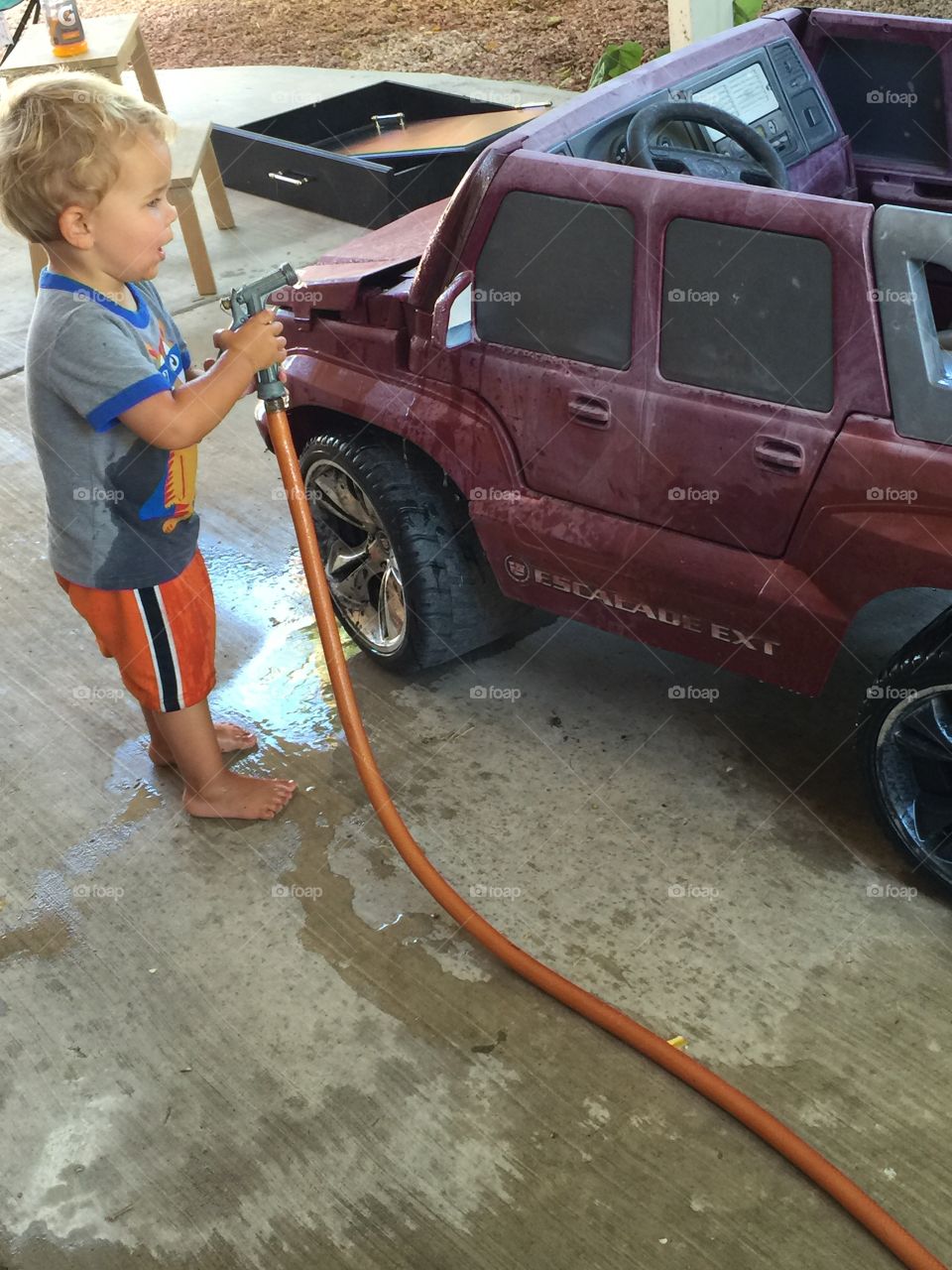 Hard working toddler 