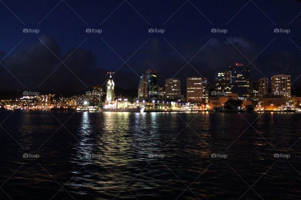 Honolulu Waterfront Night