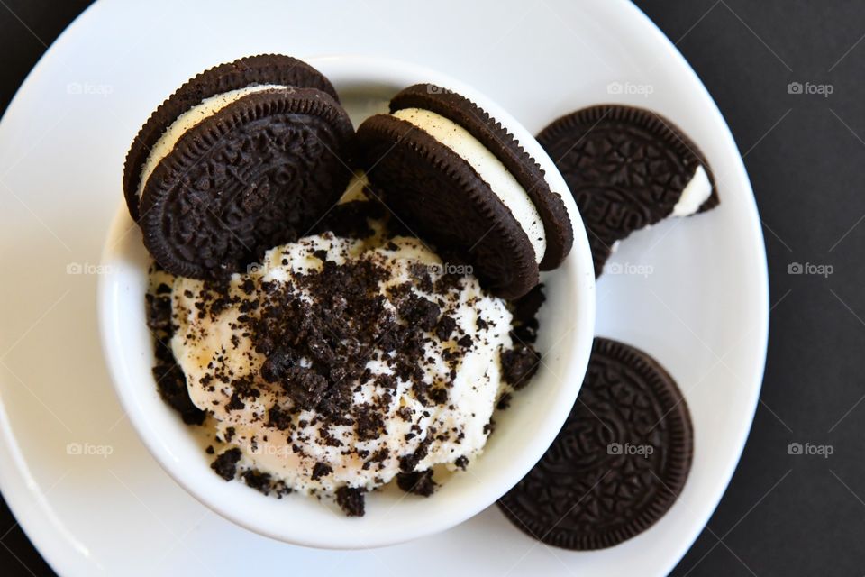 Oreo cookie ice cream