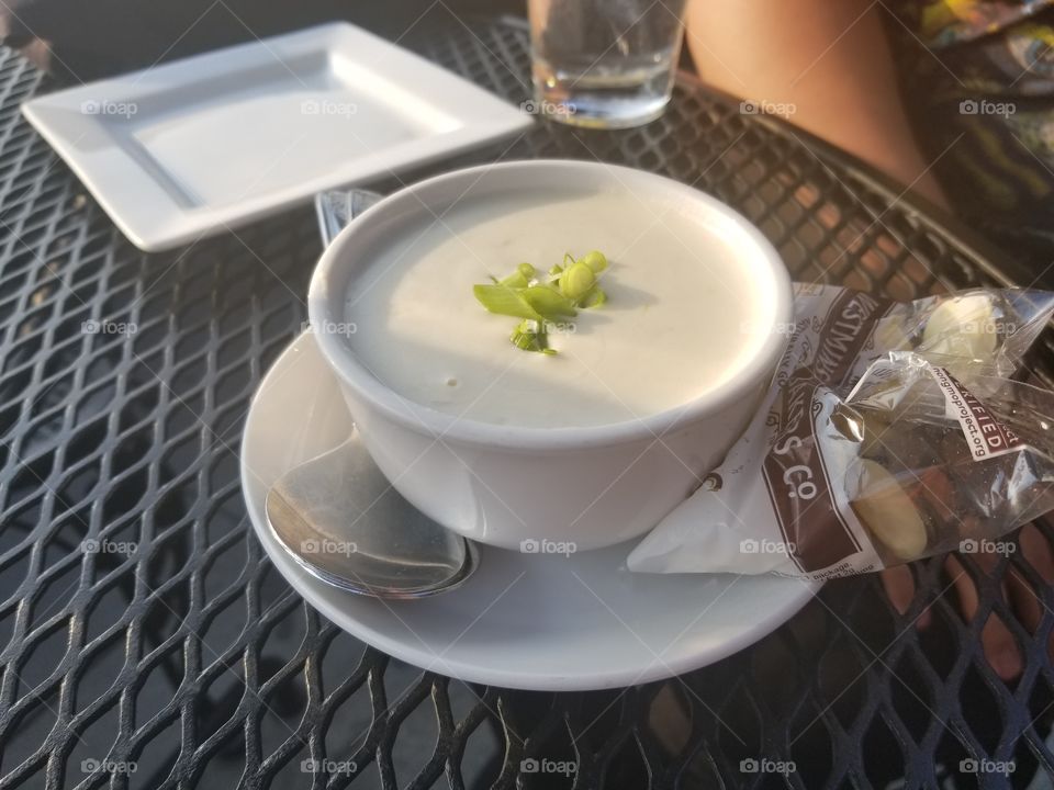 Clam chowder from the S&P Oyster Co. in Mystic, CT.