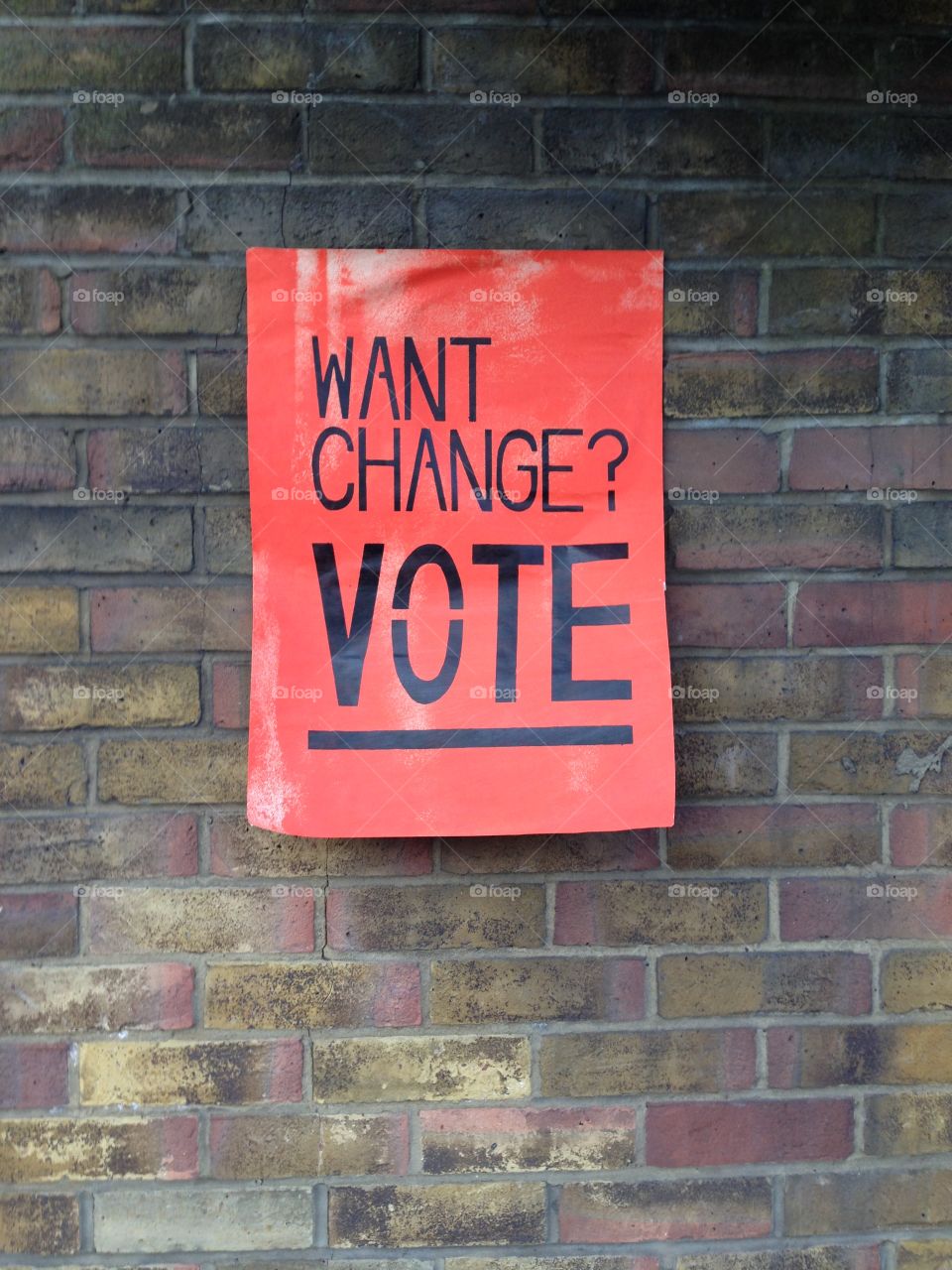 Want change vote poster in wall